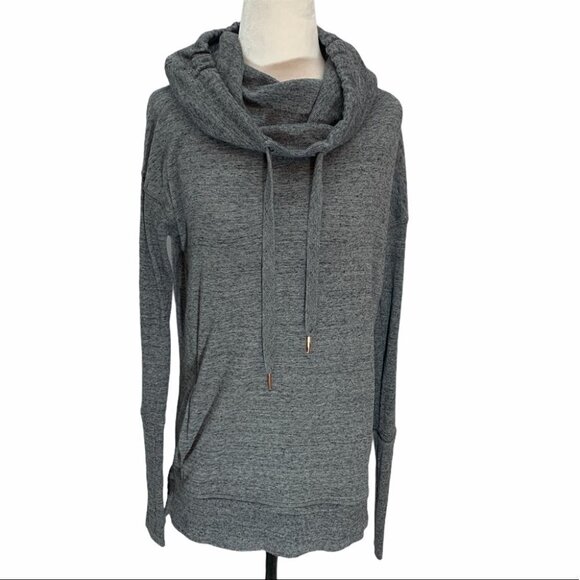 shambala💐grey Cowl Neck Long Sleeve Cowl Neck Top Small - Picture 3 of 11